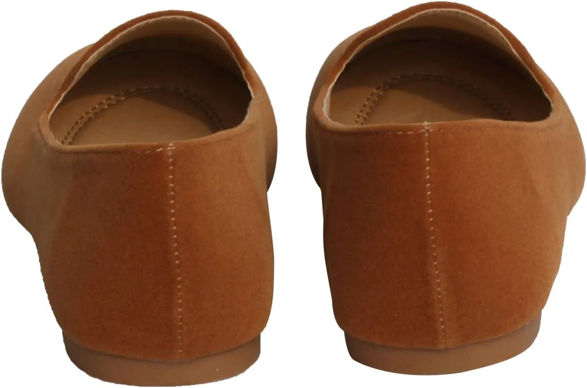 Women's Classic Pointy Toe Boat Slip on Ballet Flats Patent Leather