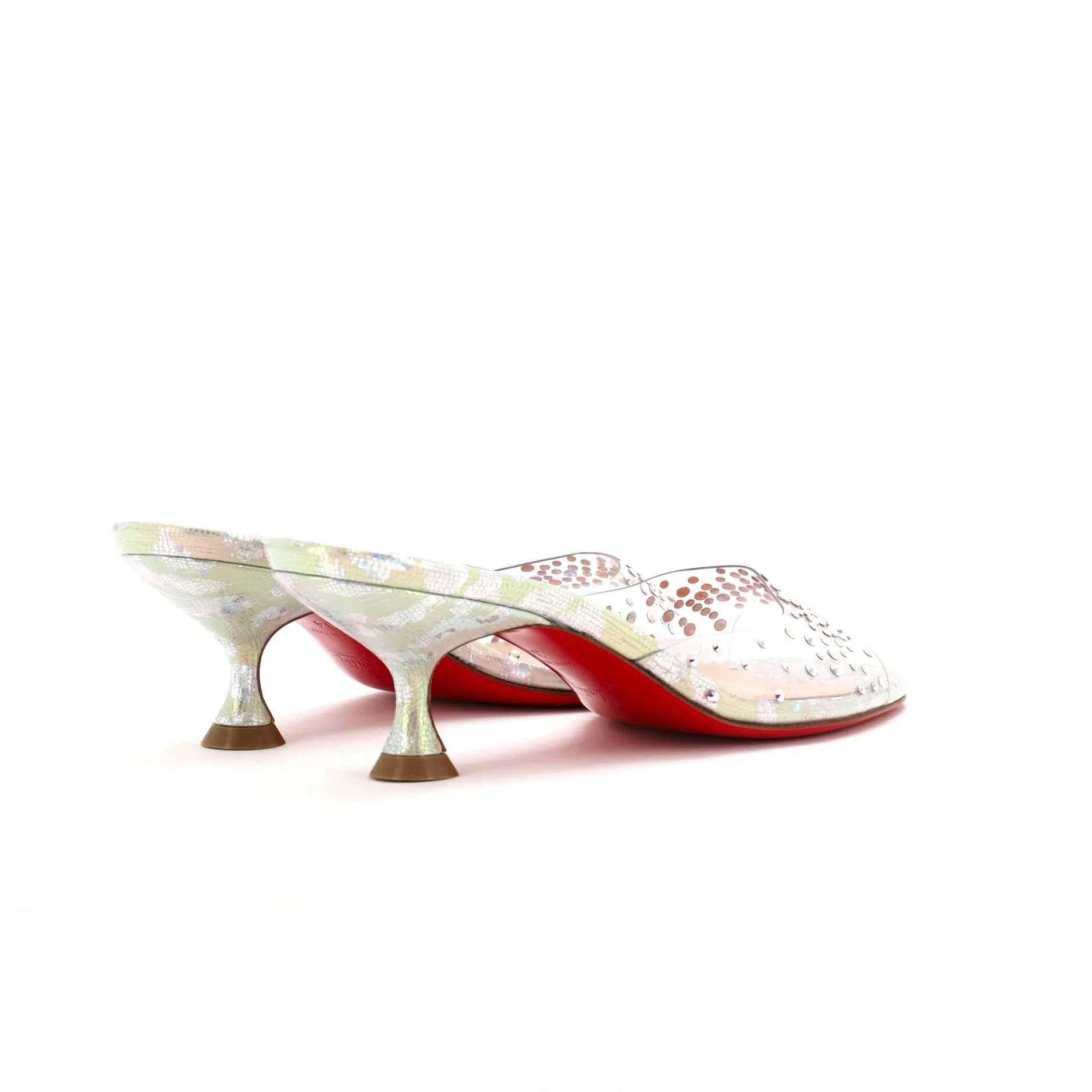 Women's Degramule Mule Sandals Embellished PVC and Leather 85