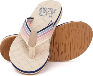 Womens Flip Flops Comfortable Summer Beach Slippers with Arch Support