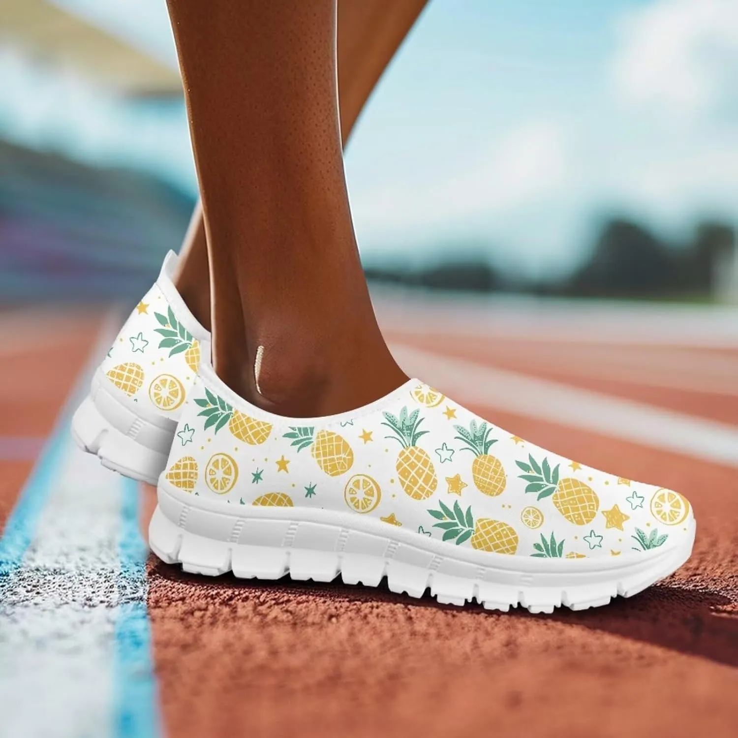 Women's Fruit Work Shoes Casual Loafers Flats Walk Shoes Ankle Support Platform Sneaker for Travel