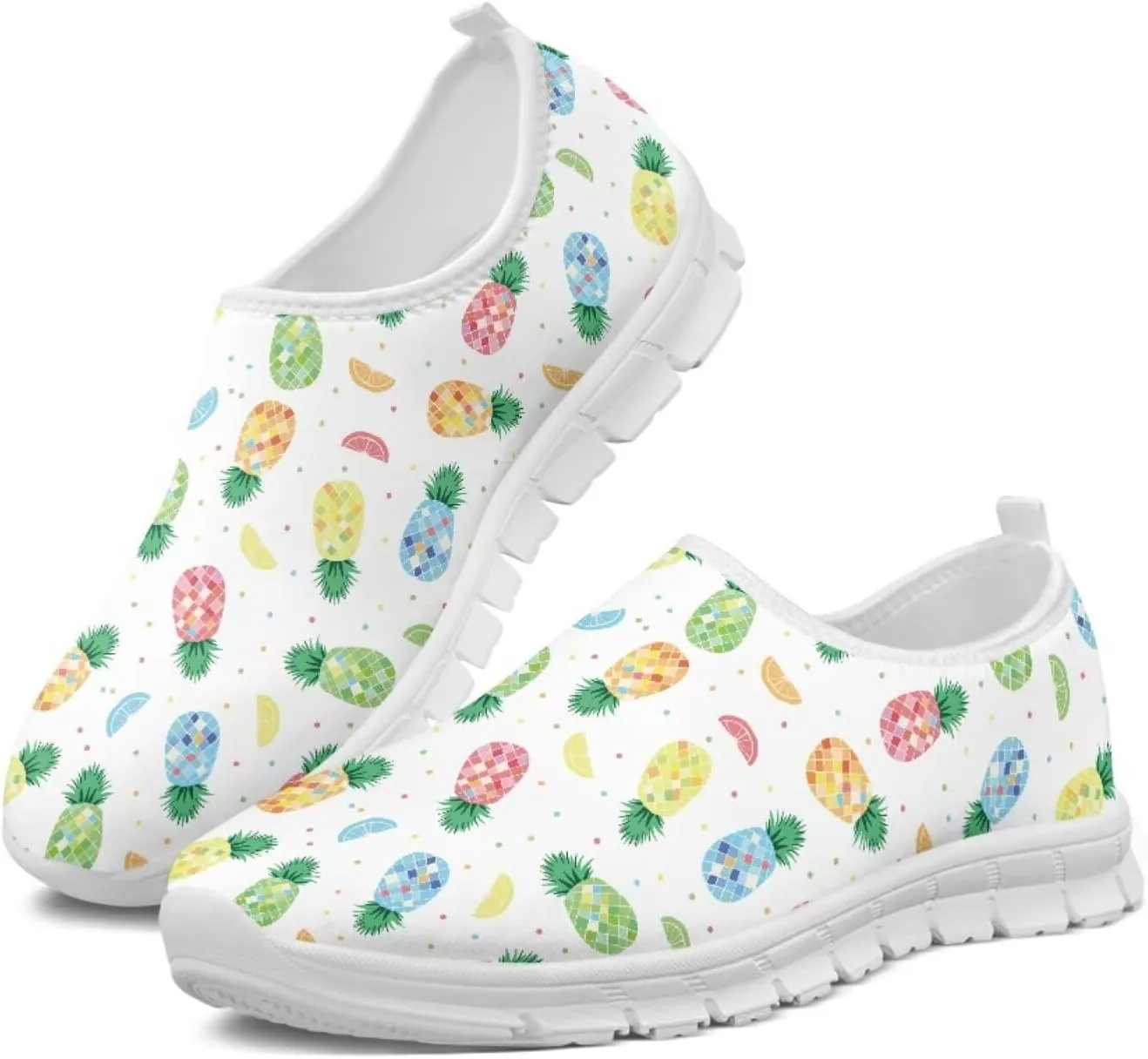 Women's Fruit Work Shoes Casual Loafers Flats Walk Shoes Ankle Support Platform Sneaker for Travel