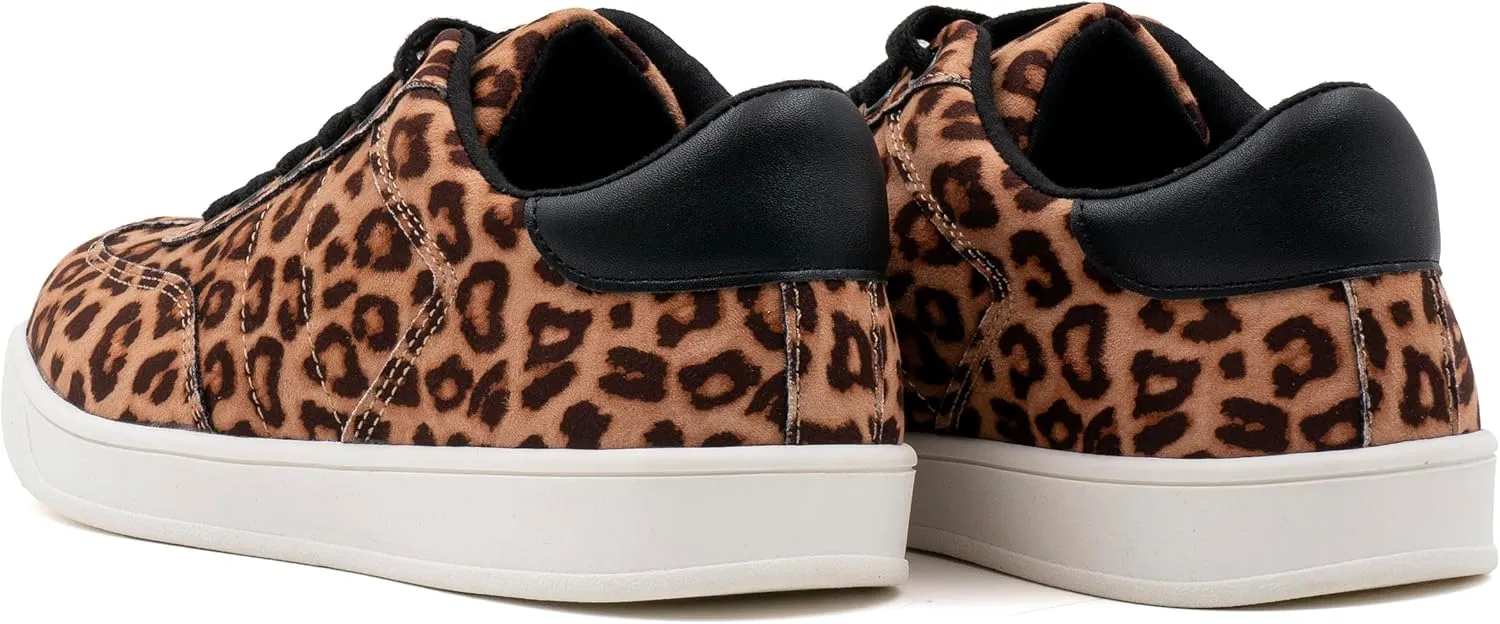 Women's Lace Up Trendy Sneaker Classic Fashion Low Top Walking Shoes