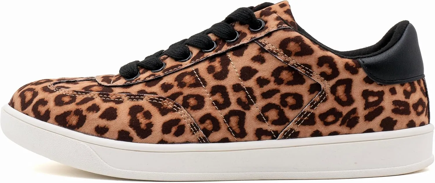 Women's Lace Up Trendy Sneaker Classic Fashion Low Top Walking Shoes