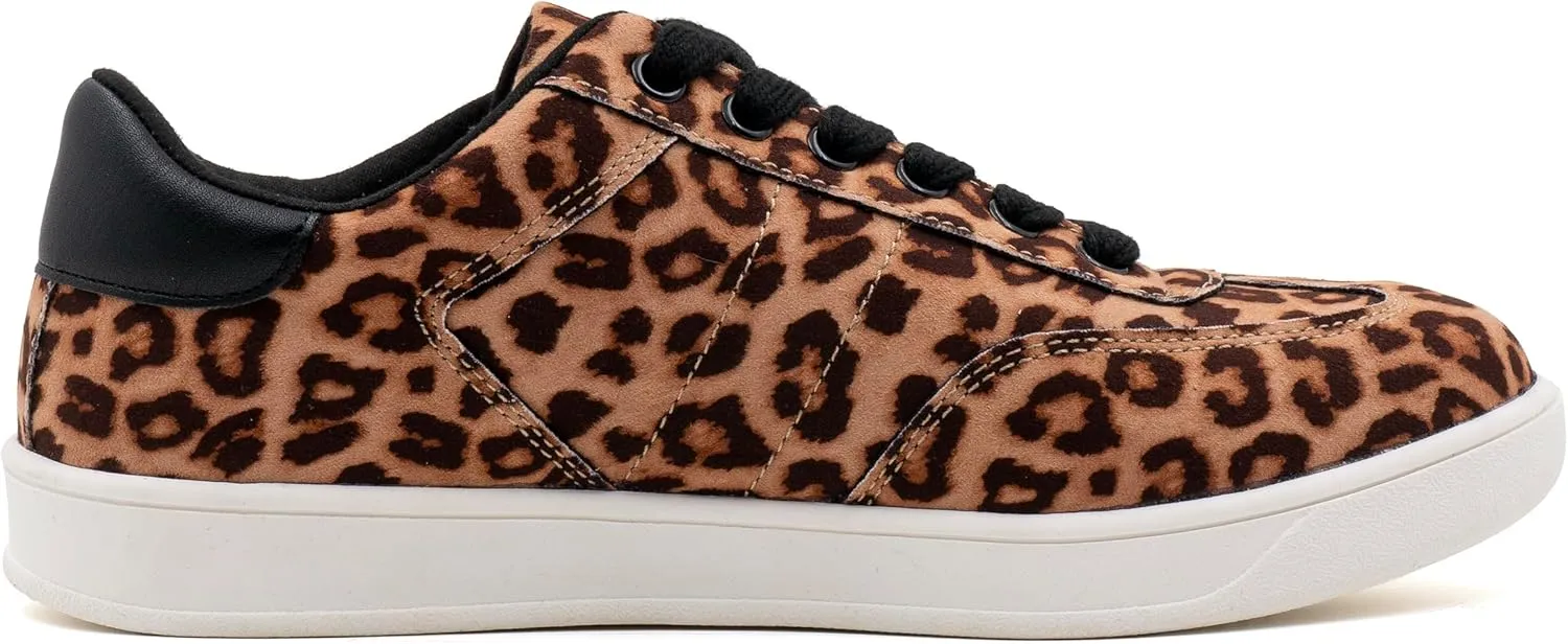 Women's Lace Up Trendy Sneaker Classic Fashion Low Top Walking Shoes