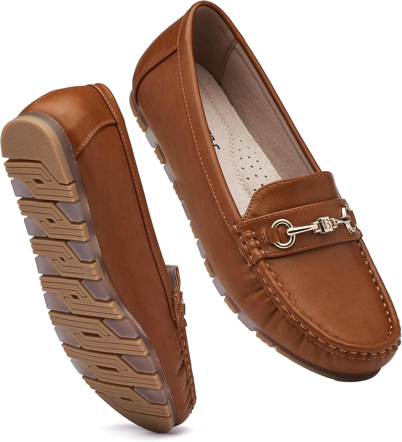 Women's Loafers Casual Slip on Flat Shoes Womens Penny Loafers Moccasions Comfort Dressy Work Shoes