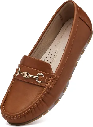 Women's Loafers Casual Slip on Flat Shoes Womens Penny Loafers Moccasions Comfort Dressy Work Shoes