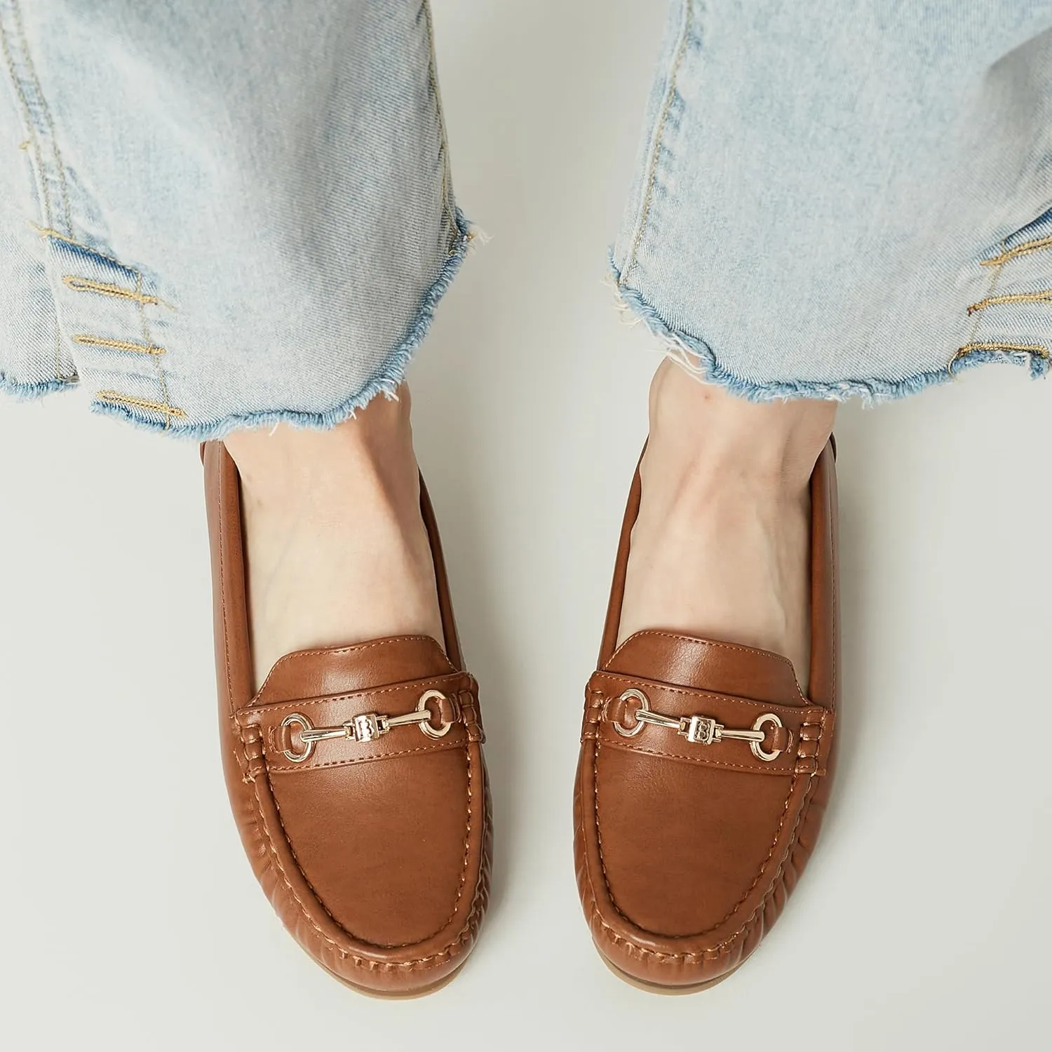 Women's Loafers Casual Slip on Flat Shoes Womens Penny Loafers Moccasions Comfort Dressy Work Shoes