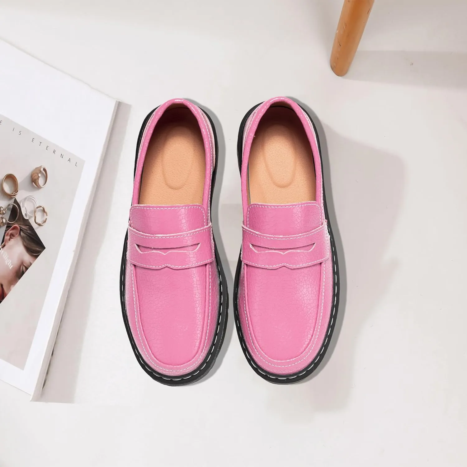 Women's Loafers Classic Penny Loafers for Women Fashion Driving Moccasins Women