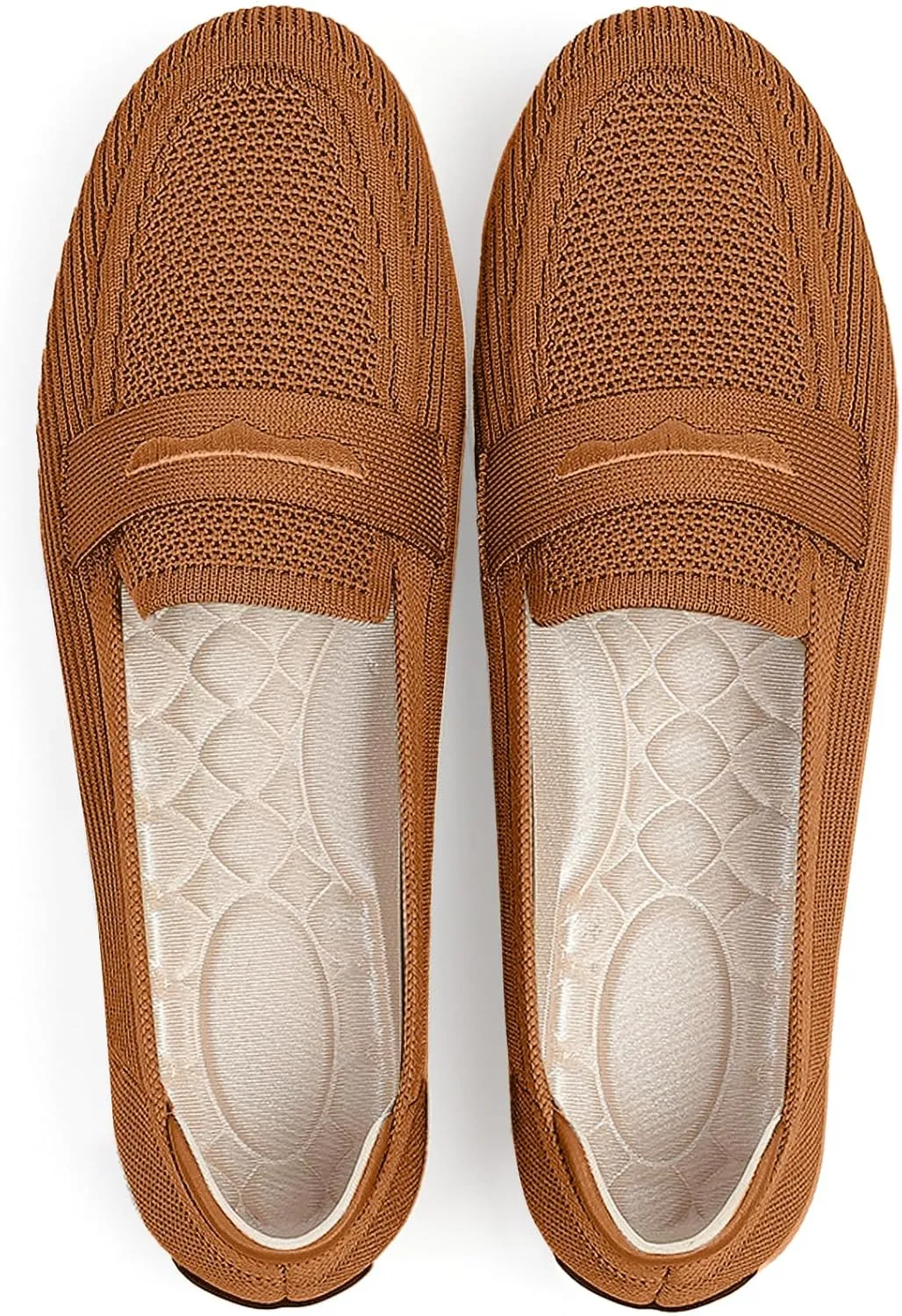 Womens Loafers Comfortable Knit Driving Shoes Washable Casual Work Slip on Loafer