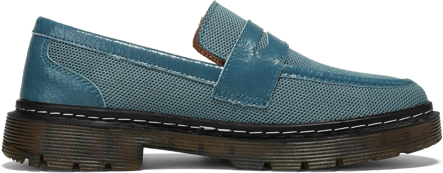 Women's Mesh Penny Loafers Breathable Knitted Flat Shoes Comfortable & Lightweight Slip-Ons