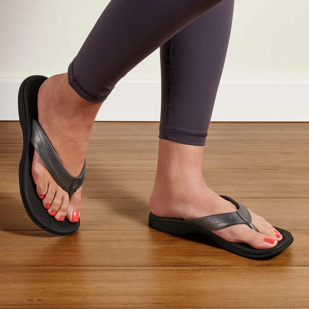 WOMEN'S 'OLUKAI OHANA | PEWTER / BLACK