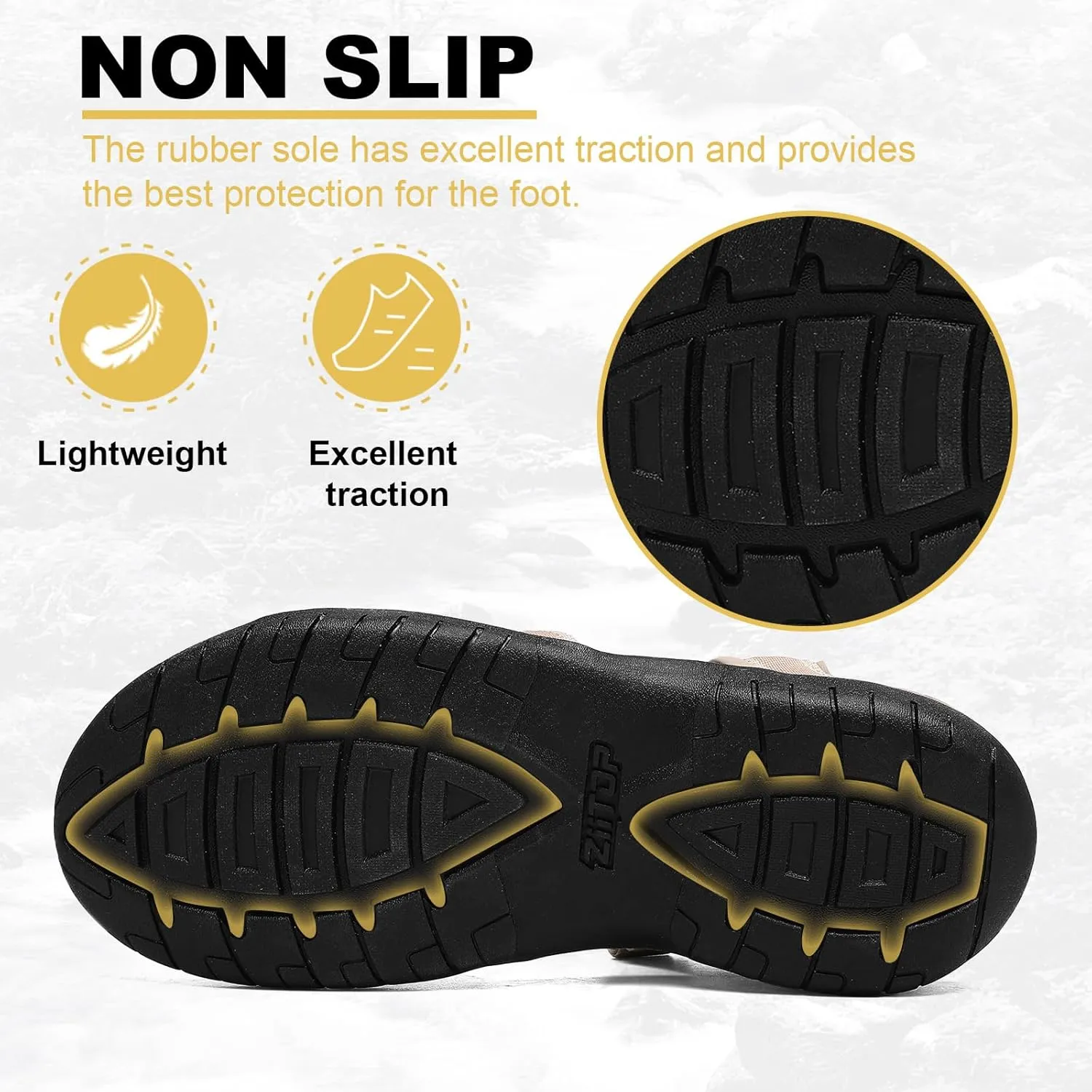 Womens Open Toe Hiking Sandal Women Slip On Sport Walking Sandal Straps with Arch Support Beach Vacation Casual Camping