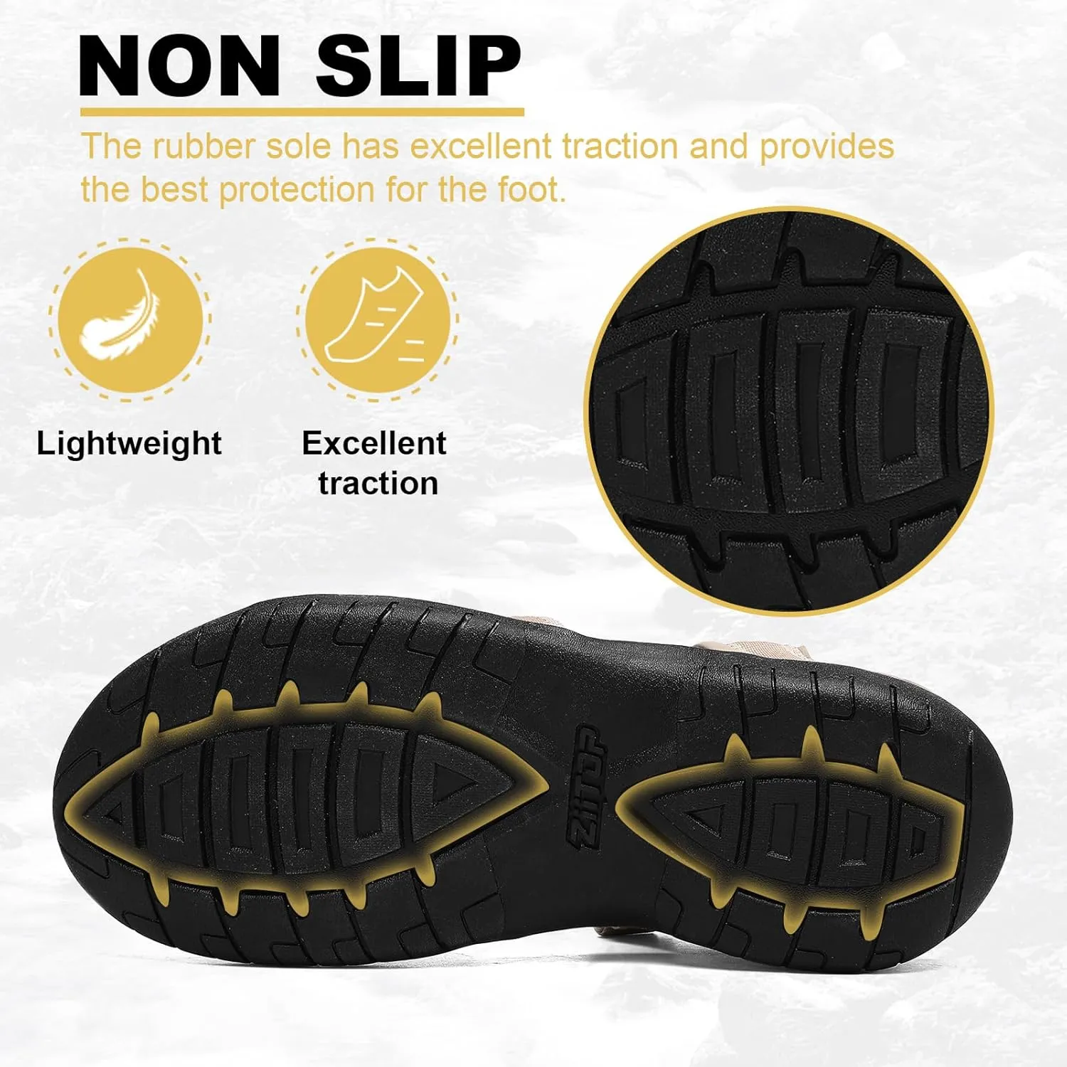 Womens Open Toe Hiking Sandal Women Slip On Sport Walking Sandal Straps with Arch Support Beach Vacation Casual Camping