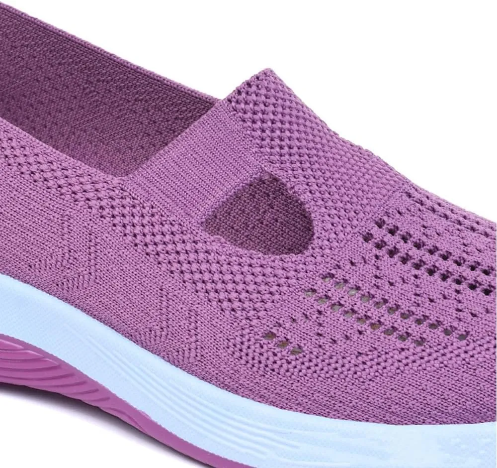 Women's Slip-on Loafers, Casual Walking Shoes, Breathable Sneaker, Non-Slip & Comfortable & Light-Weight