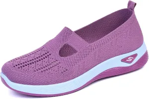 Women's Slip-on Loafers, Casual Walking Shoes, Breathable Sneaker, Non-Slip & Comfortable & Light-Weight