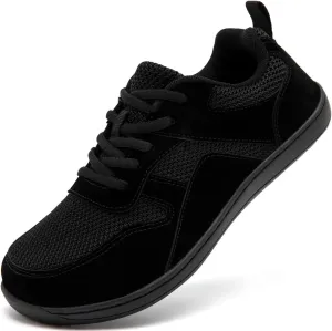 Women's Wide Toe Box Barefoot Sneakers Walking Slip On Shoes Zero Drop Running Sneakers Breathable Non Slip Casual Jogging Shoes