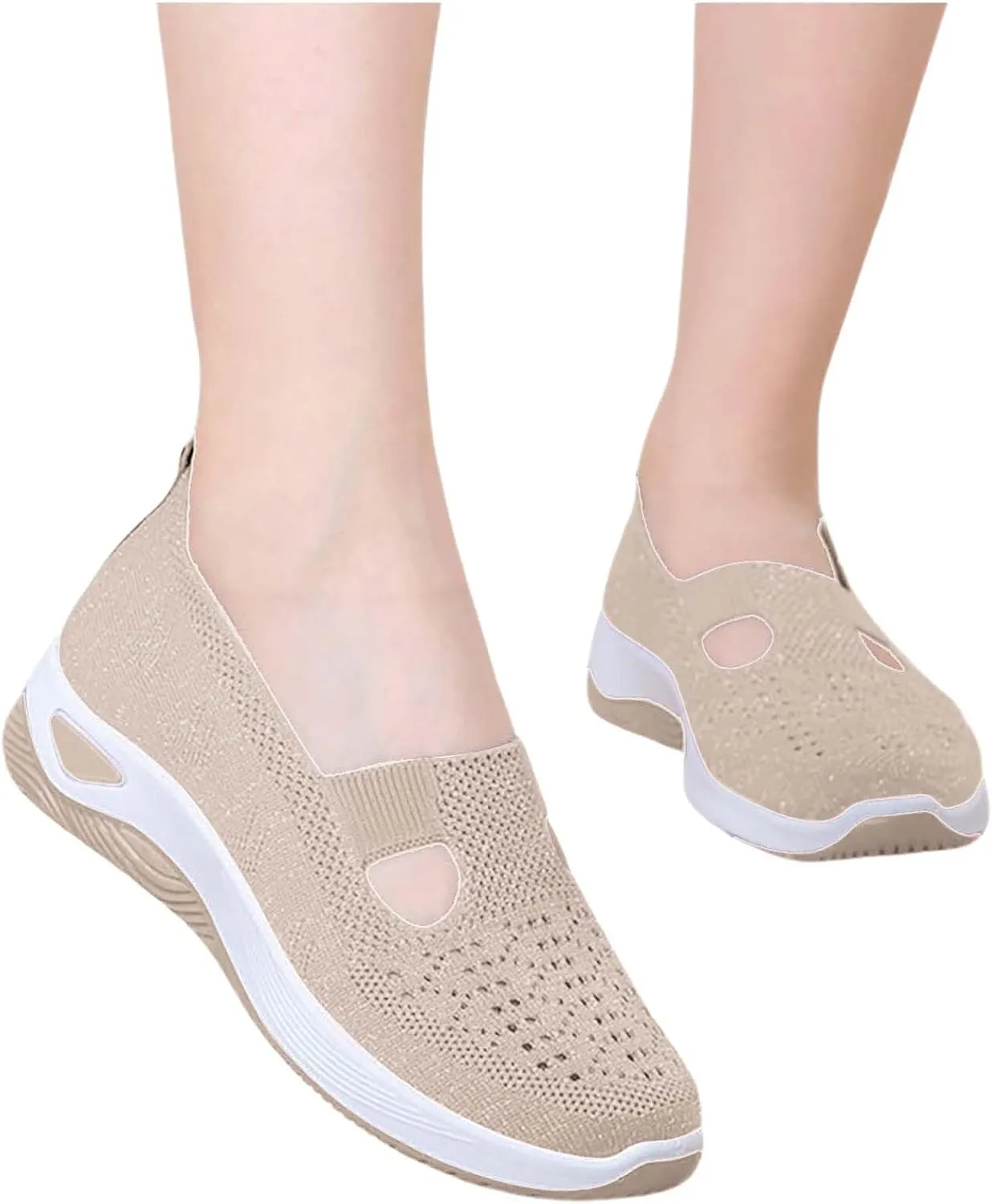 Women's Woven Orthopedic Breathable Soft Walking Womens Tennis Shoes Lether Shoes Dressy Casual Walking Sneakers Waterproof Tennis Shoe Loafers Shoe