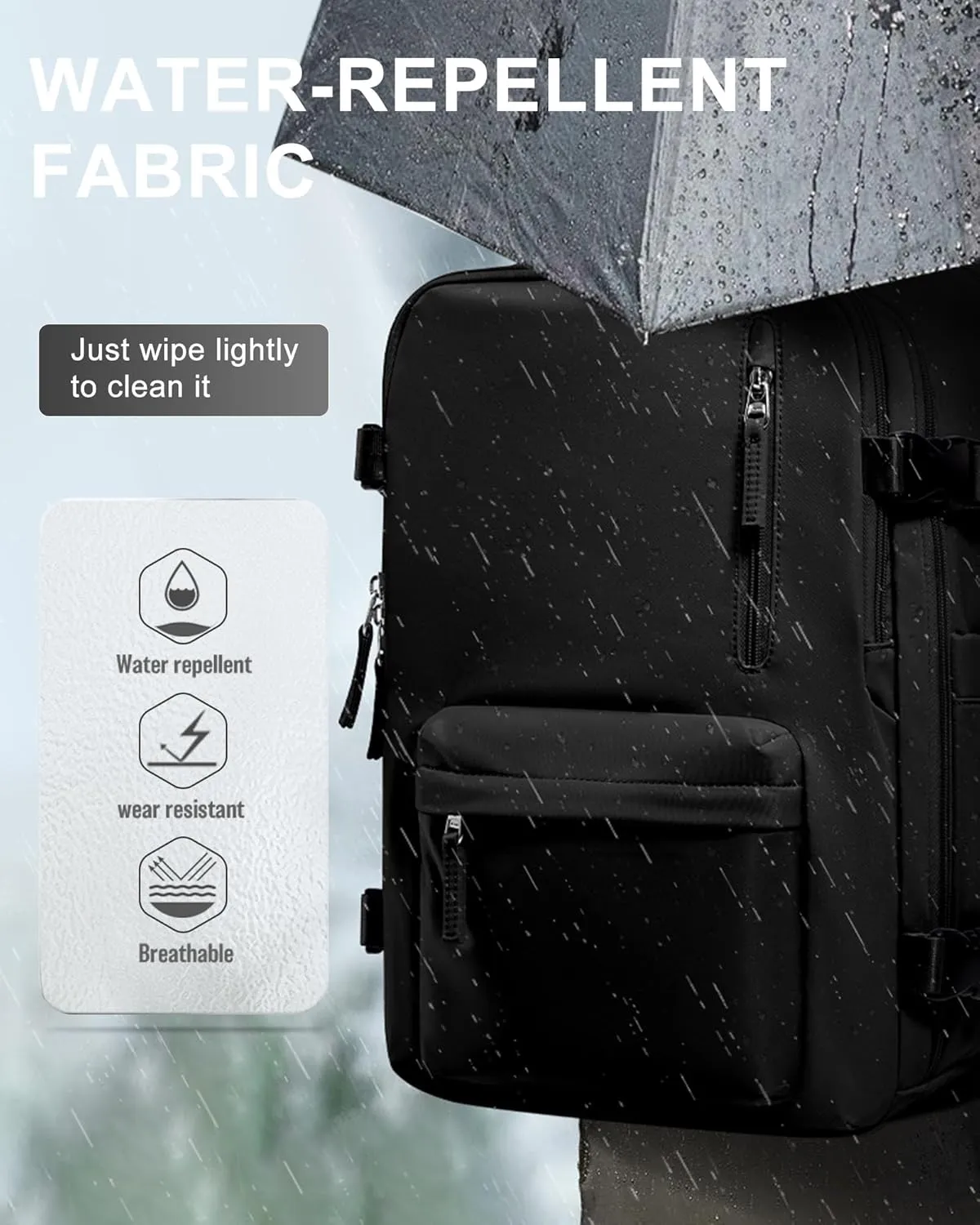 WONHOX Large Travel Backpack Carry on Flight Approved Laptop Work Business Backpack for Women Men Mochila de Viaje