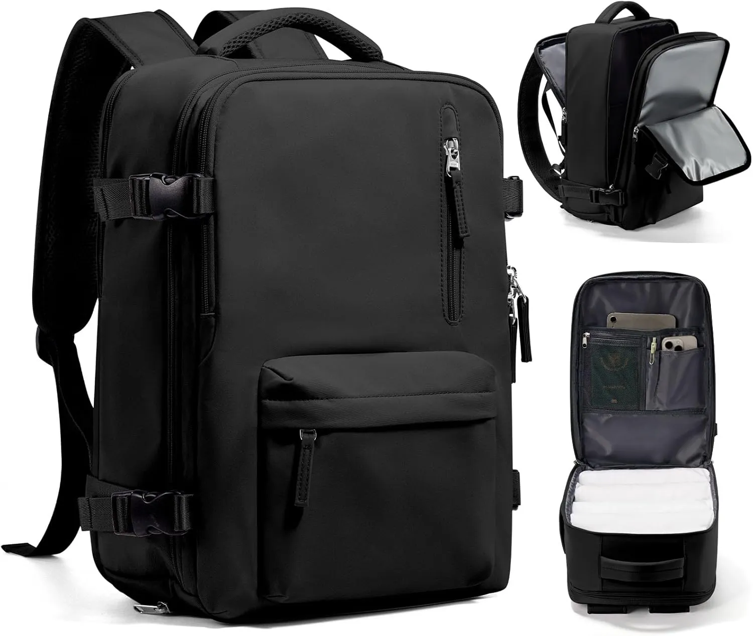 WONHOX Large Travel Backpack Carry on Flight Approved Laptop Work Business Backpack for Women Men Mochila de Viaje