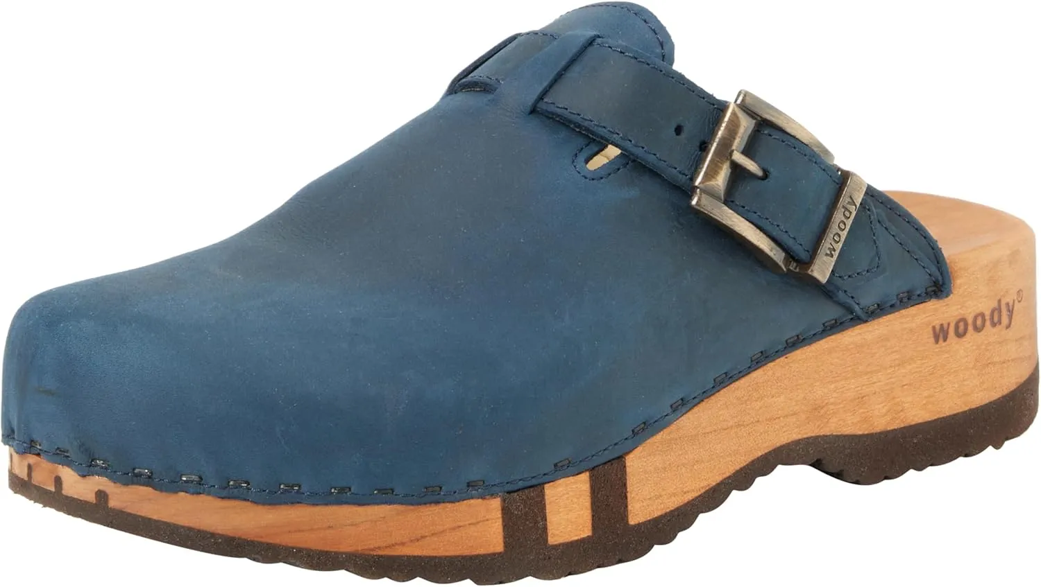 Woody Leon mens Clog, blue, 48 EU
