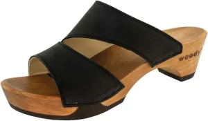 woody Women's Clog Mules, Black, 9