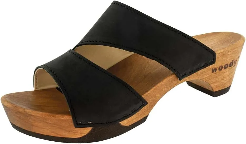 woody Women's Clog Mules, Black, 9
