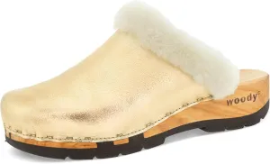 woody Women's Marie Clog, gold, 8.5 Women