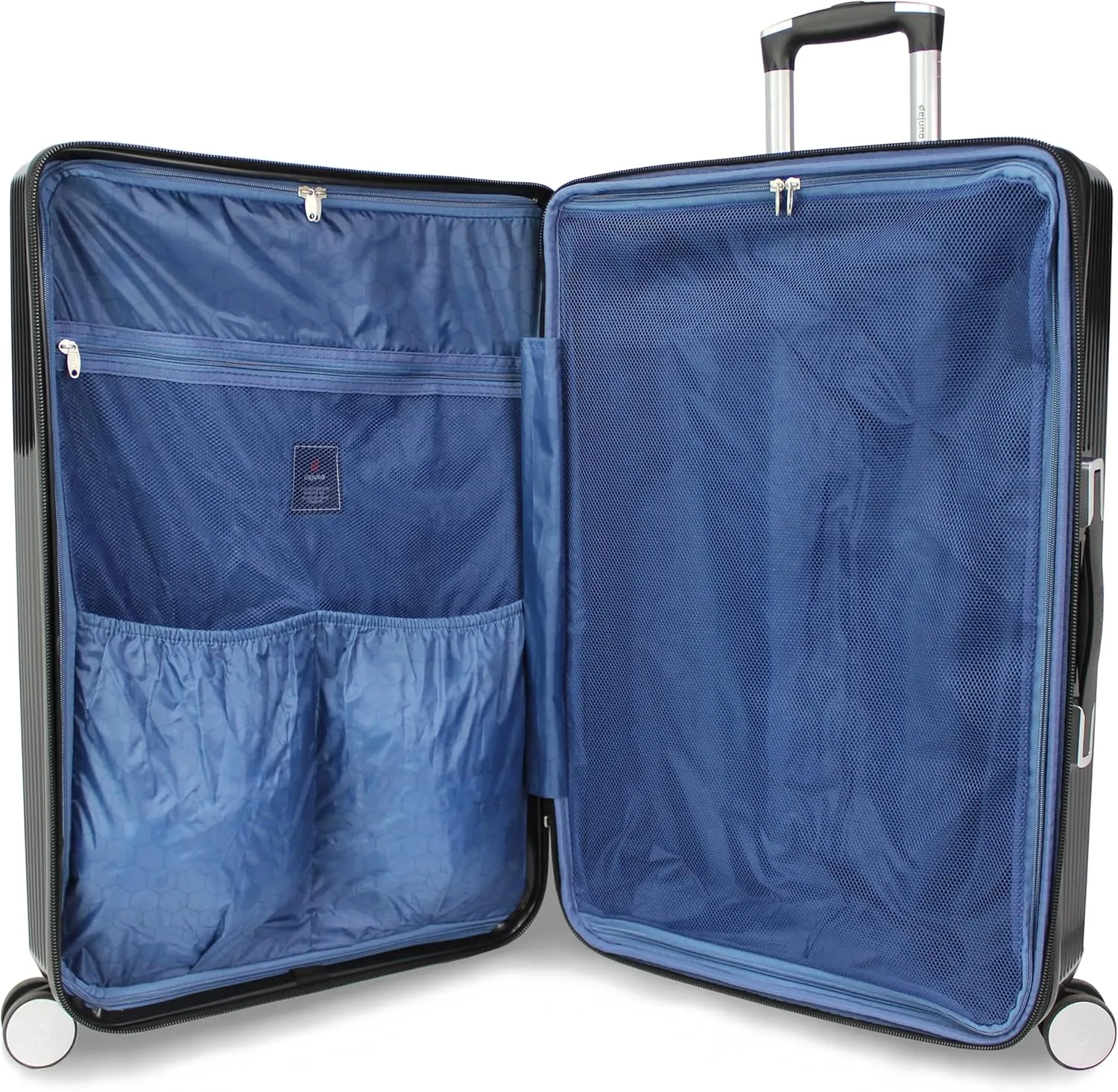 World Traveler Dejuno Monarch Lightweight Hardside Polycarbonate Expandable Spinner Luggage with TSA Lock, Black, 30-inch
