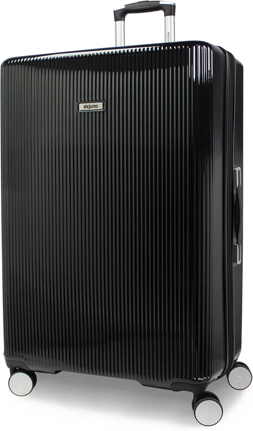 World Traveler Dejuno Monarch Lightweight Hardside Polycarbonate Expandable Spinner Luggage with TSA Lock, Black, 30-inch