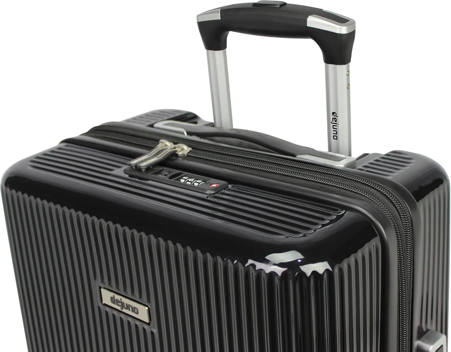 World Traveler Dejuno Monarch Lightweight Hardside Polycarbonate Expandable Spinner Luggage with TSA Lock, Black, 30-inch
