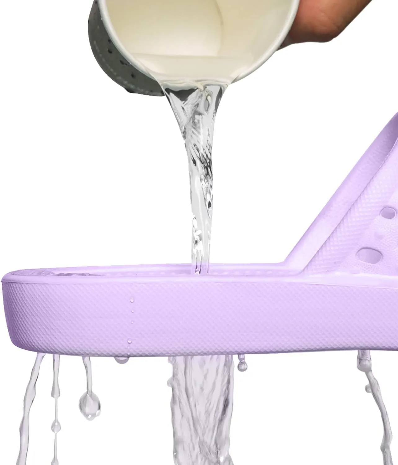WOTTE Shower Sandals Women Quick Drying Bath Slippers Non Slip Dorm Shoes