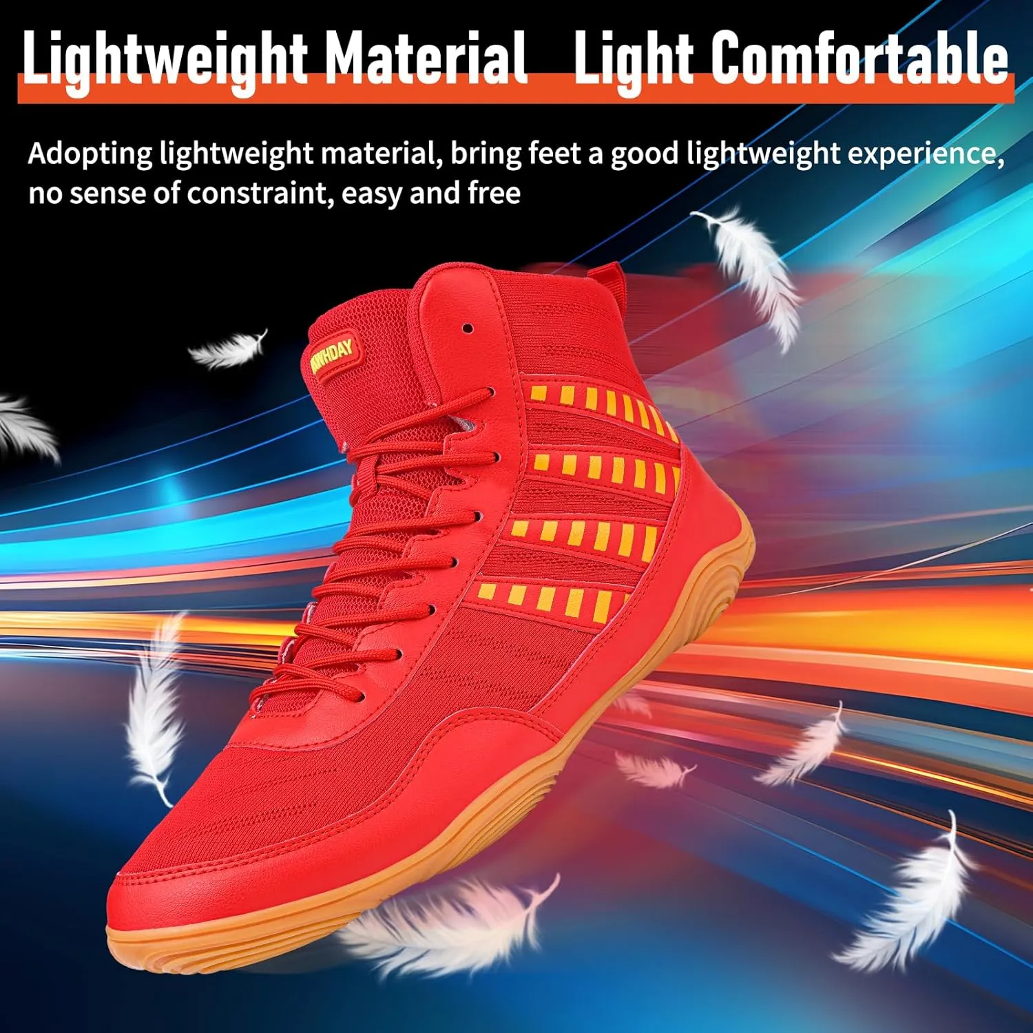Wrestling Shoes Boxing Shoes for Men Pro Wrestling Boots High Top Fitness Weightlifting Powerlifting Shoes