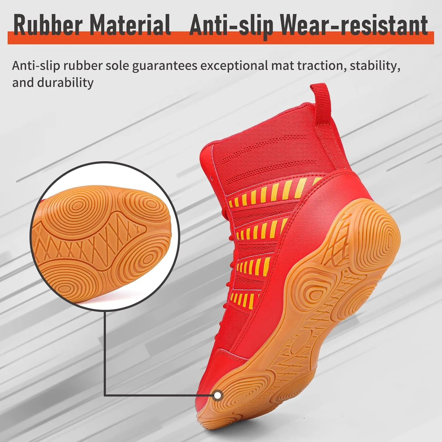 Wrestling Shoes Boxing Shoes for Men Pro Wrestling Boots High Top Fitness Weightlifting Powerlifting Shoes
