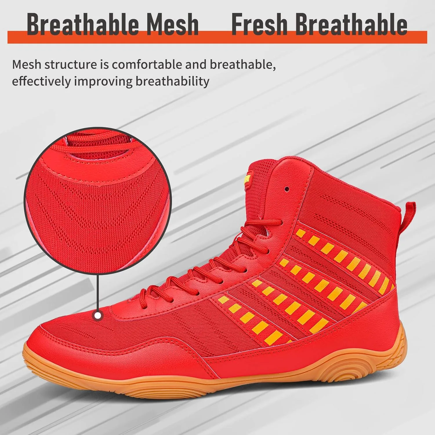Wrestling Shoes Boxing Shoes for Men Pro Wrestling Boots High Top Fitness Weightlifting Powerlifting Shoes