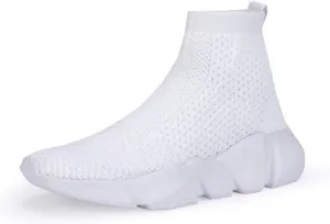 YAVY Kids Sneakers for Boys Tennis Shoes Girls Sock Sneakers for Kids Slip on Shoes Breathable high top Athletic Lightweight Walking Running Shoes