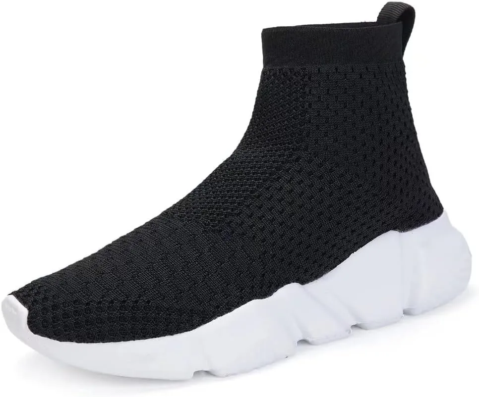 YAVY Kids Sneakers for Boys Tennis Shoes Girls Sock Sneakers for Kids Slip on Shoes Breathable high top Athletic Lightweight Walking Running Shoes