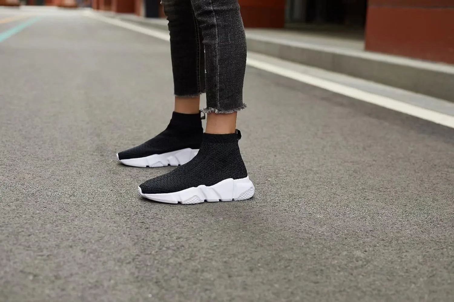 YAVY Kids Sneakers for Boys Tennis Shoes Girls Sock Sneakers for Kids Slip on Shoes Breathable high top Athletic Lightweight Walking Running Shoes