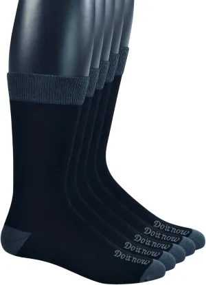 Yomandamor Men's Breathable Dress Crew Socks with Seamless Toe,5 Pairs L Size(Sock Size:10-13)