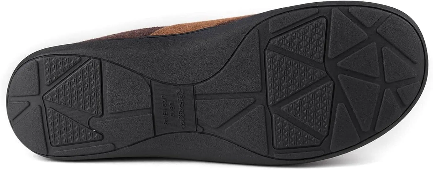 Zigzagger Men's Zermatt Wool-blend Loafer Slippers with Memory Foam Indoor